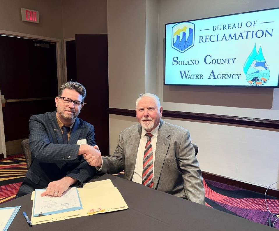 California-Great Basin Regional Director Karl Stock and Solano County Water Agency Director John Kluge